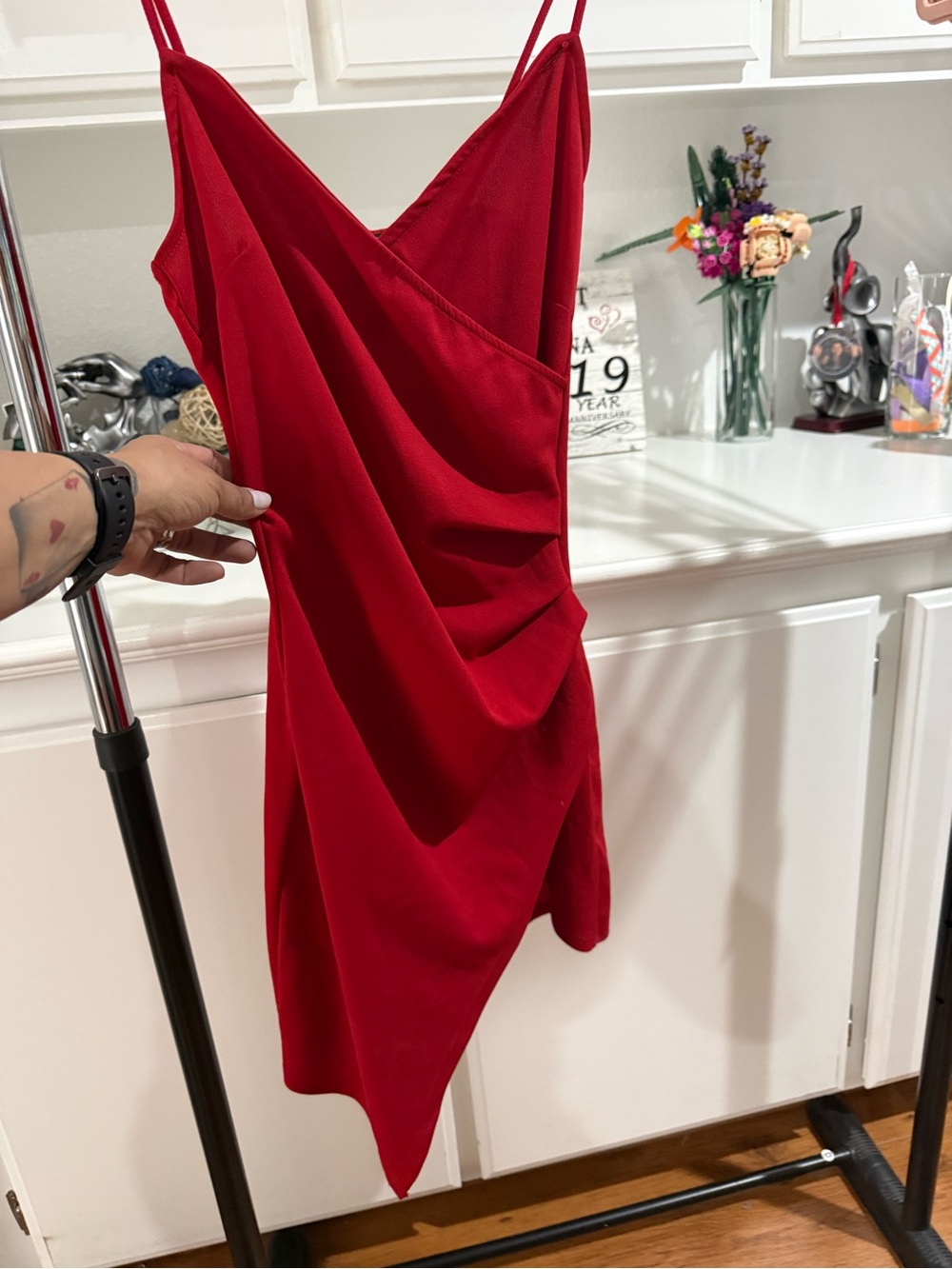 Joe & Elle Red Spaghetti Strap Mini Dress